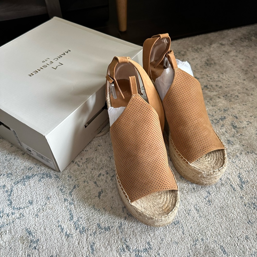 Marc Fisher Annie Espadrille Wedges (Never Worn)
